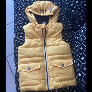 Little Me Yellow Toddler Vest with Tiger Hoodie, Size 4T
